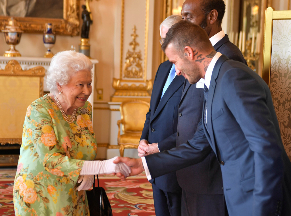 Queen Elizabeth II, David Beckham Queen Elizabeth II, David Beckham